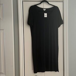 J. Crew Classic Black Tee Dress / Medium / Black T Shirt Dress / Tunic